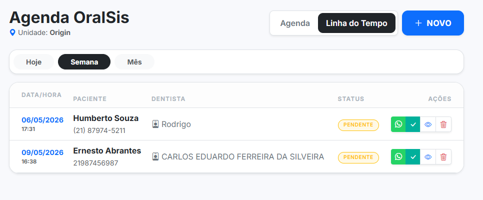 Agenda Linha do Tempo